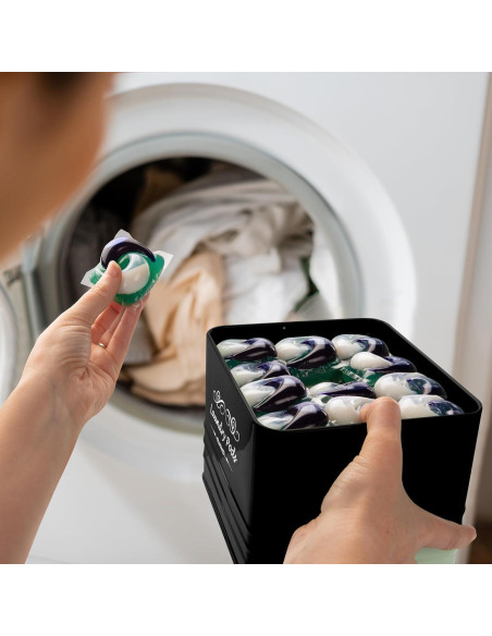Contenedor de Cápsulas de Lavandería ELITAPRO - Metal Negro