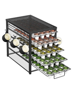 Soporte de cápsulas de café Simple Trending 5 niveles negro