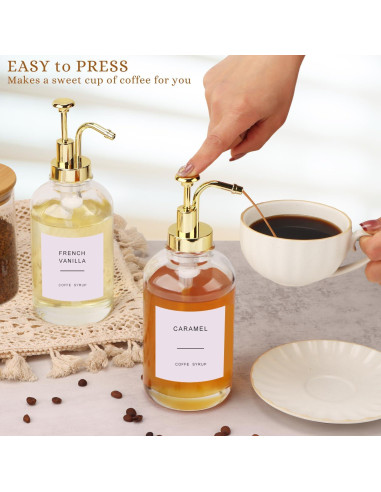 Set de Dispensadores de Jarabe para Bar de Café - 2 Pcs 500 ml