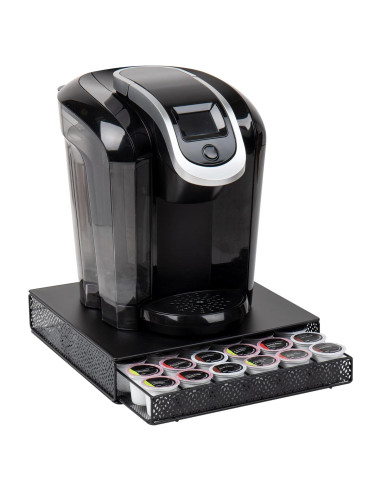 Organizador de Cápsulas de Café Mind Reader 36 Capacidad Metal Negro