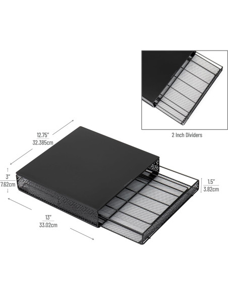 Organizador de Cápsulas de Café Mind Reader 36 Capacidad Metal Negro