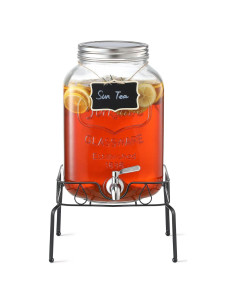 Dispensador de Bebidas de Vidrio NETANY 2 Galones con Soporte