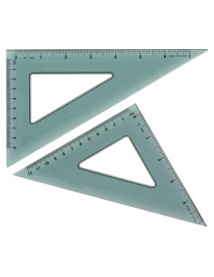 Regla Triangular Westcott KT-90, 27.94x14.61cm, Transparente
