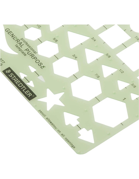 Plantilla Geométrica Staedtler 24.1x14 cm con Transportador