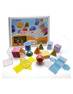 Conjunto de Formas Geométricas 3D Yichushisu - 12 Piezas Multicolores
