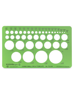 Plantilla de Guía Circular ALVIN TD1200 39 Círculos Verde