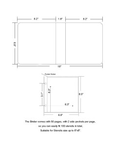 Carpeta de Almacenamiento de Plantillas NEGEMEL 50 Páginas 2