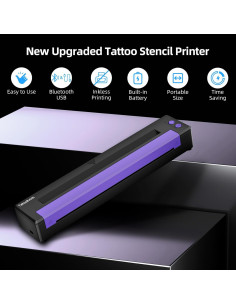 Impresora de Plantillas de Tatuaje Tatouhom P19 Bluetooth 2