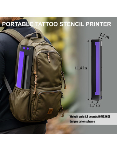 Impresora de Plantillas de Tatuaje Tatouhom P19 Bluetooth