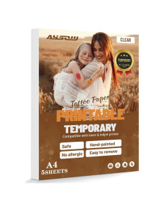 Papel de Tatuaje Temporal AYSOW A4 5 Hojas Impermeable