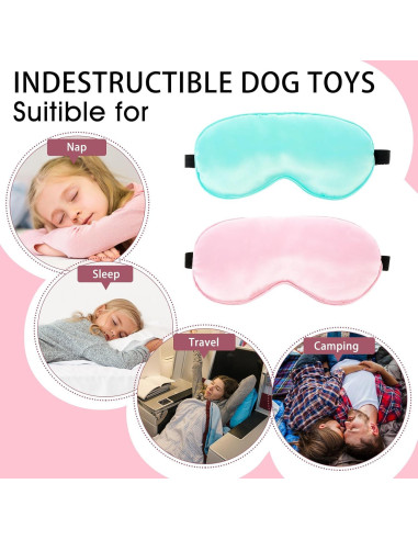 2 Máscaras de Dormir de Seda Teaaha - Rosa y Verde Claro