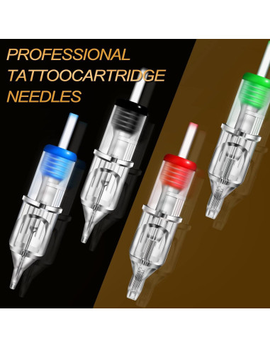 Cartuchos de Agujas de Tatuaje Yuelong 40pcs Mezclados 3RL 5RL 7RL 9RL