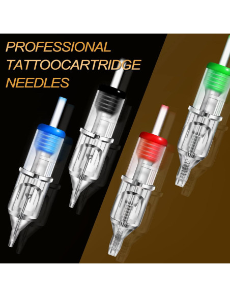 Cartuchos de Agujas de Tatuaje Yuelong 40pcs Mezclados 3RL 5RL 7RL 9RL