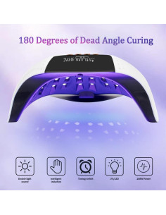 Lámpara UV LED 268W LKE S2 PRO con Temporizador y Sensor 2