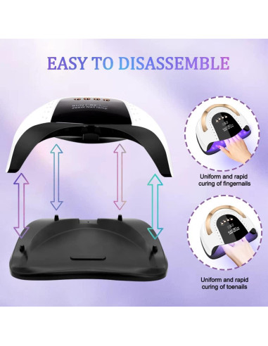 Lámpara UV LED 268W LKE S2 PRO con Temporizador y Sensor