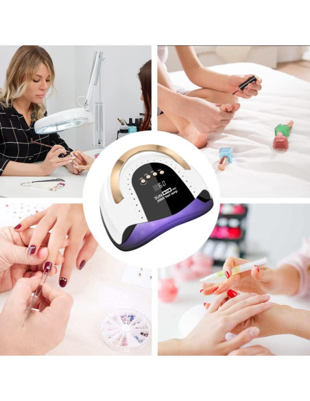 Lámpara UV LED 268W LKE S2 PRO con Temporizador y Sensor