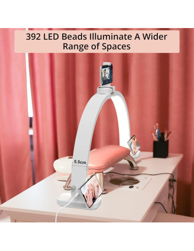 Lámpara de Escritorio Semlos F-800A Plegable para Uñas 79cm