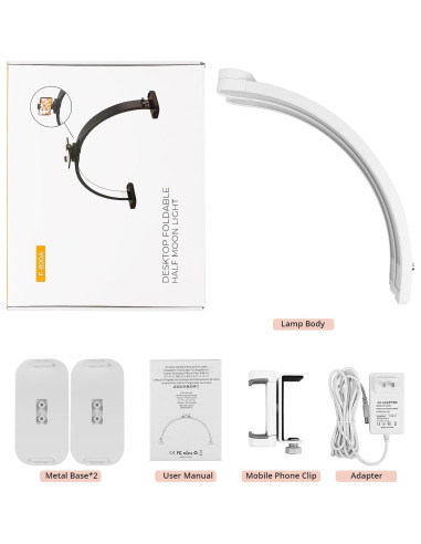 Lámpara de Escritorio Semlos F-800A Plegable para Uñas 79cm