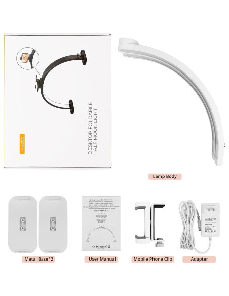 Lámpara de Escritorio Semlos F-800A Plegable para Uñas 79cm