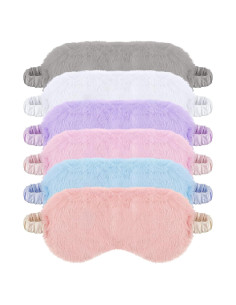 Máscaras de Ojos de Felpa SATINIOR - 6 Piezas Multicolor