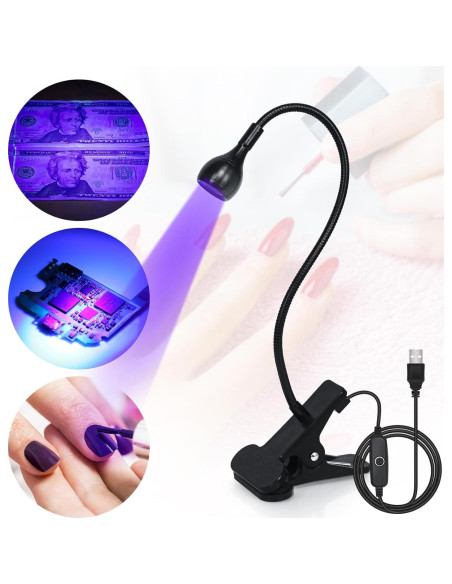 Lámpara UV Geisofu con Brazo Flexible y 4 Niveles de Luz