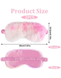 2 Pcs Máscara de Dormir Infantil Piriuuo Arcoíris Suave 2