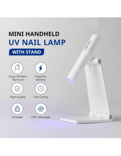 Lámpara UV Mini AIRSEE para Uñas de Gel Recargable 132g 2