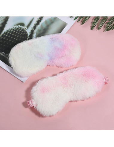 2 Pcs Máscara de Dormir Infantil Piriuuo Arcoíris Suave