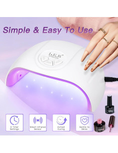 Lámpara UV LED para Uñas LKE 72W con 21 Bombillas y Temporizador 2