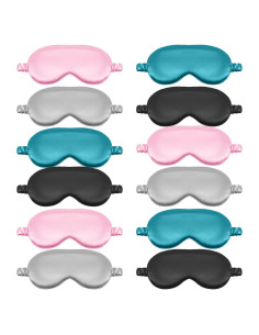12 Máscaras de Ojos de Seda Funnysoft - Antifaz para Dormir