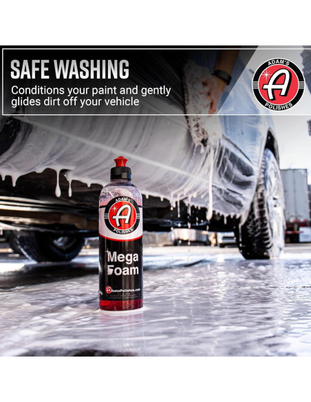 Jabón para Autos Mega Foam Adam 473ml - Neutro pH, Alta Espuma