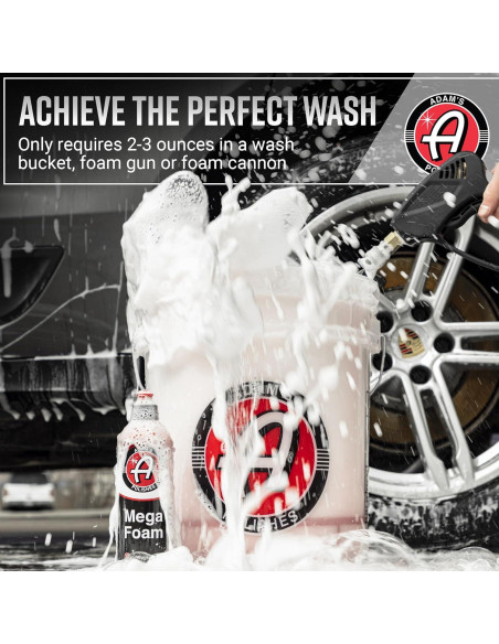Jabón para Autos Mega Foam Adam 473ml - Neutro pH, Alta Espuma
