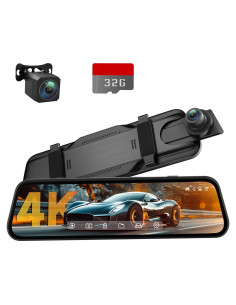 Cámara Dash Veement VT10 4K 10" con Respaldo 1080P y SD 32GB