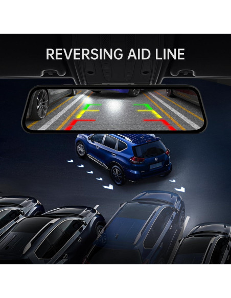 Cámara Dash Veement VT10 4K 10" con Respaldo 1080P y SD 32GB