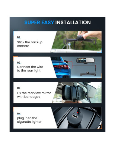 Cámara de Respaldo Inalámbrica AUTO-VOX T1400AW HD 4.3"