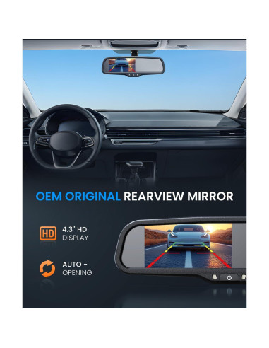 Cámara de Respaldo Inalámbrica AUTO-VOX T1400AW HD 4.3"