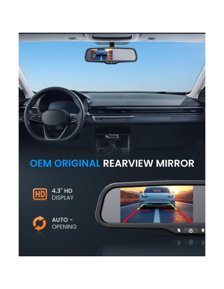 Cámara de Respaldo Inalámbrica AUTO-VOX T1400AW HD 4.3"