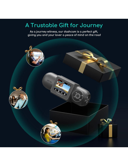 Cámara Dash COOAU D30S 4K GPS Wi-Fi Doble Canal 2.5K+1080P