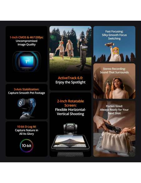 Cámara de Vlogging DJI Osmo Pocket 3 Creator Combo 4K 120fps