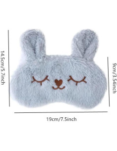 Paquete de 2 Máscaras de Ojos Conejo Ebonee - Suave y Ajustable 2