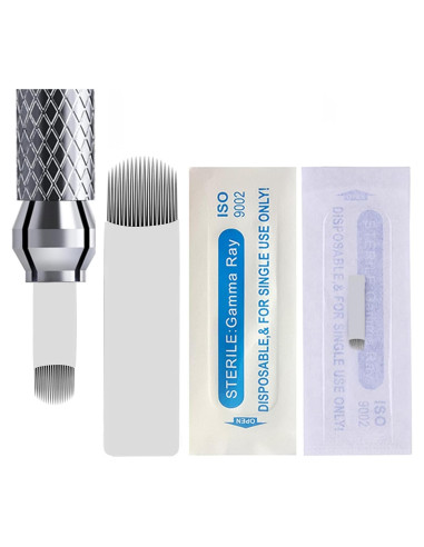 30 Agujas Desechables Microblading Kaiqikaixi 18U Estériles