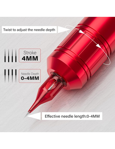 Kit de Tatuaje Inalámbrico Neebol para Principiantes - 20 Agujas, 8 Tintas