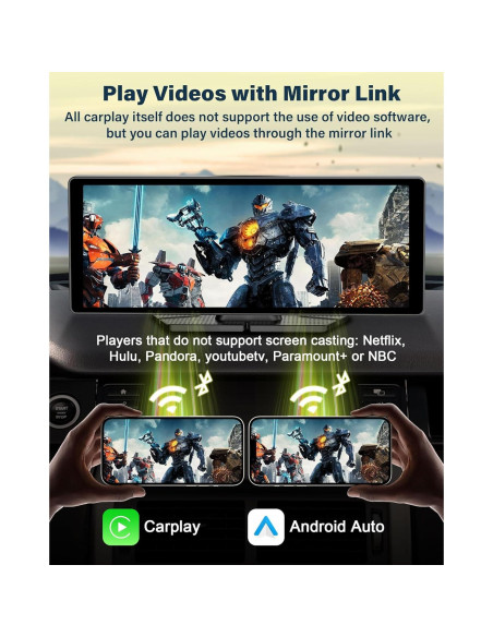Pantalla Carplay 10.26" Jansite 4K con Cámara Rotatable 350