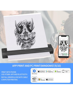 Impresora de Plantillas Inalámbrica YTATTOO - Sin Tinta, A4 2