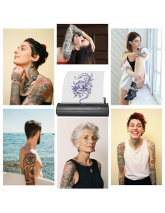 Impresora de Tatuajes Térmica VLOXO P8009 Portátil Recargable 2