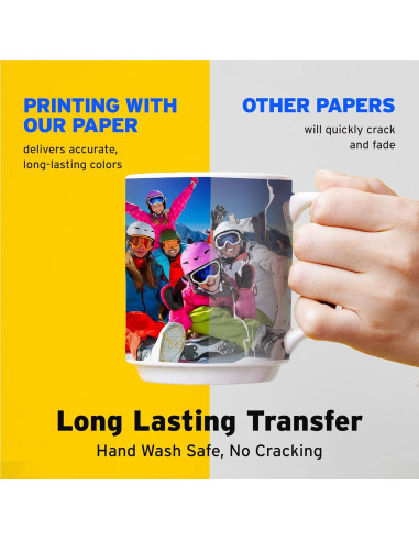 Papel de Calcomanías de Deslizamiento de Agua Printers Jack A4 100 Hojas