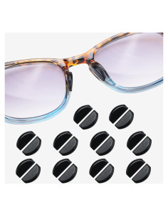 Almohadillas para nariz de gafas Omnful 10 pares negras antideslizantes