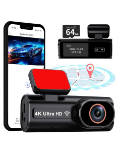 Cámara Dash 4K Frontal QOZ con WiFi y Tarjeta 64GB