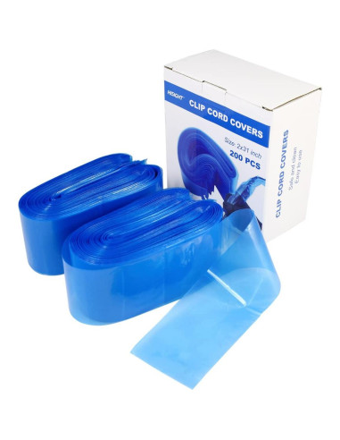 Cubiertas Desechables para Cables de Clip de Tatuaje 200pcs - Azul