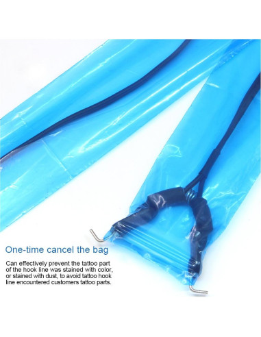 Cubiertas Desechables para Cables de Clip de Tatuaje 200pcs - Azul